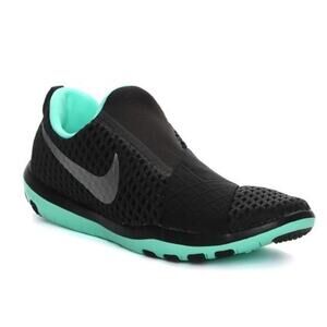 Nike Size 6 Green Glow Black Free Connect Running Shoes Slip On Athletic LB3-8